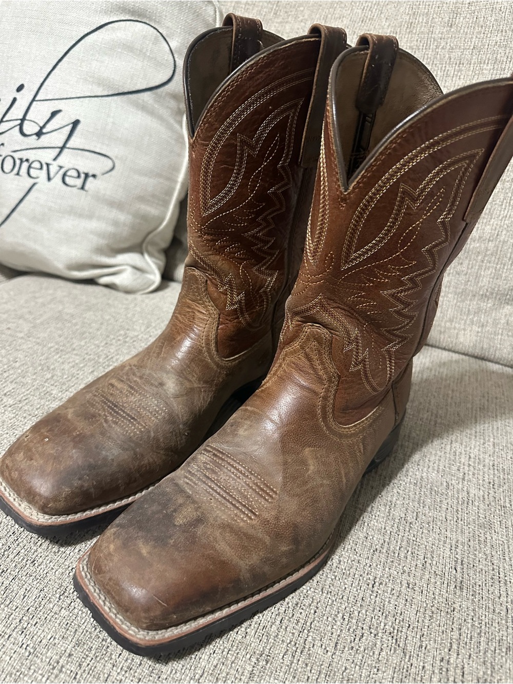 Ariat Brown Leather Western Cowboy Boots